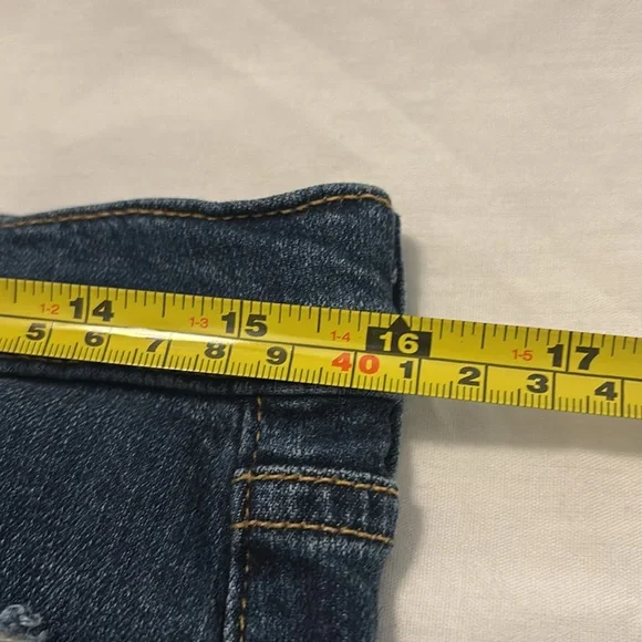 rag & bone Collette Capri jeans SZ 30 distressed dark rinse skinny leg soft - Picture 9 of 13